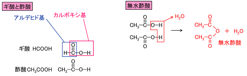 カルボン酸とカルボン酸無水物